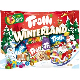 Trolli Winterland Minis Set of 18 – Mix of Fruit Gum and Foam Sugar – 360 g