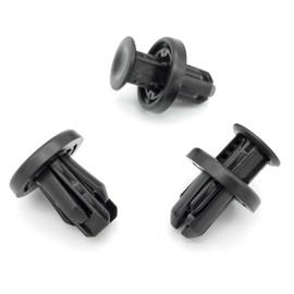 VVO Fasteners- Black Plastic Underbody Shields & Insulation Panel Fastener Clips for Honda Civic, Jazz, CR-V, HR-V, (Pack of 10)