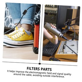 jojofuny 36pcs Core Noise Filter Removable Choke Clips for Cables Housing High-Frequency Noise Reduction for USB Audio and Video Cords