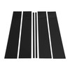 HOPESPANNER Door Pillar Window Trim for Chevy Suburban 2015-2020 Black