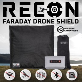 Mission Darkness Recon Faraday Drone Shield // Military-Grade RF Shielding for Drones UAVs Electronics Mobile Devices // Digital Forensics Signal Isolation Anti-tracking Travel Protection Bag