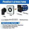 KEYMOO 125A Rotary Changeover Switch, 660V 3 Position 3 Phase