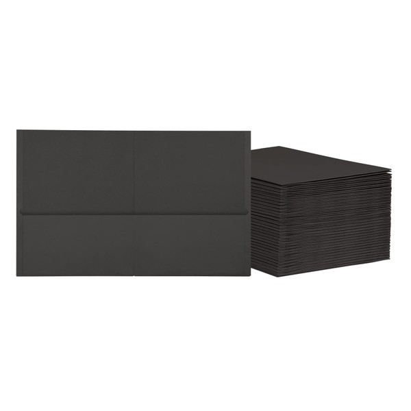 Oxford 2 Pocket Folders, Mega Box of 125, Textured Paper Folders, Black, Letter Size, Essentials for School & Teacher Supplies Lists (57542)