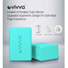 Vivva Yoga Blocks, 9"x6"x4" Yoga Blocks 2 Pack, Premium EVA