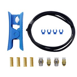 Upgrade 3D Printer Kit, 2Set 1m Capricorn Bowden Tube for 1.75mm Filament Tube Cutter, PC4-M6&PC4-M10 Pneumatic Fitting For 3D Printer