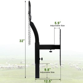 Zwinz Livestock Stand 9.8 inch Height Adjustable, Goat Stand 5.9 inch Length Adjustable，Metal Livestock Stand Attachment Nose Loop Headpiece, Trimming Stand for Goat & Sheep.