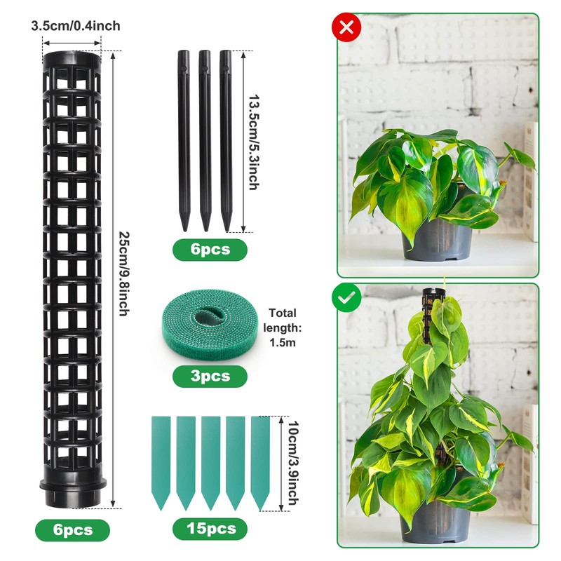 LangRay Moss Pole for Climbing Plants Monstera, Indoor Plant Supports,