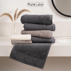 Pure Label Hand Towel, Pack of 4, 50 x 100 cm, 100% Cotton, Turquoise