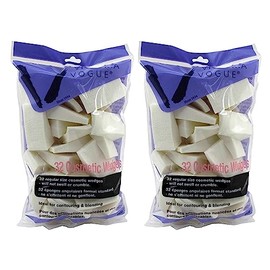 Victoria Vogue Cosmetic Wedges 32 Count Regular Size (2 Pack)