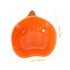 LABRIMP Pumpkin Shape Ceramic Dipping Plates 4pcs Cute Sauce Dishes
