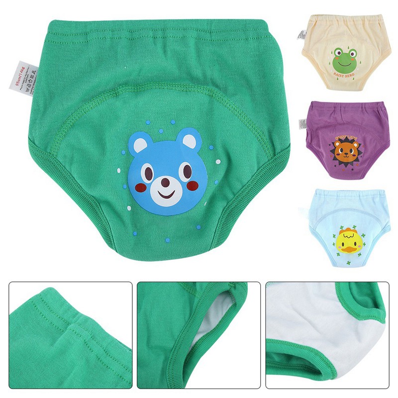 4PCS Baby Cloth Cartoon Waterproof Diapers Nappies Toddler 4 Layers