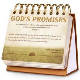 Motivational Calendar - Perpetual Flip Calendar for Desk with Daily Inspirational Bible Quotes, Religious Gifts for Women and Men, Christian Decor, 4.8" x 5.5", Desk Calendar with Thick Paper, Twin-Wire Binding & Hardbound