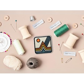 Finally Home Iron-On Patch Retro Mountain Adventure Sew-On Patch, Vintage Outdoor Iron-On Patch, Mountain Patches for Sewing, Sun Iron-On Patches, Mountain Iron-On Patch, Natural Patch