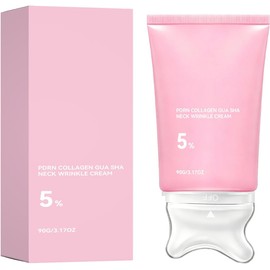 Gua Sha Neck Cream with Built In Gua Sha Massager, Hydrating Skin Care (1pcs)