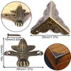 1 set decorative box hardware made of bronze, 1 piece