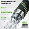 NON-EXPANDABLE Garden Hose 25 FT, Heavy Duty Steel Metal Flexible