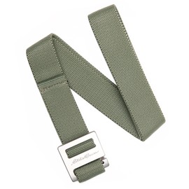 Eddie Bauer Men's Backcountry Belt-Active Stretch Webbing with Metal Glide Buckle, Olive, Medium