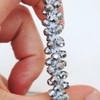 Crystal Cluster Bracelet and Ponytail Holder / Hair Tie /