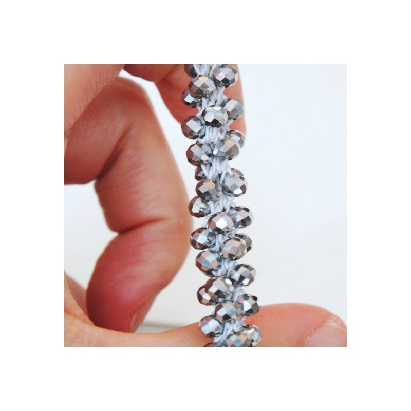 Crystal Cluster Bracelet and Ponytail Holder / Hair Tie /
