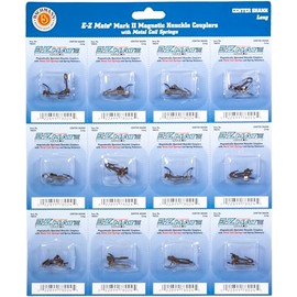 Bachmann Trains E-Z Mate Magnetic Knuckle Couplers - Center Shank - Long (Card of 12)