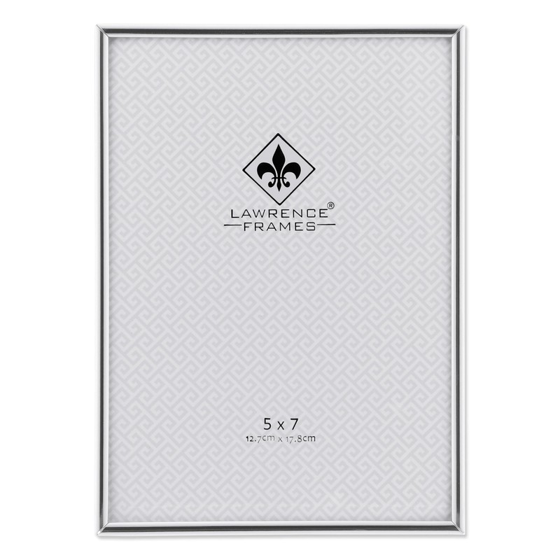 Lawrence Frames Simply Metal Picture Frame, 5 by 7-Inch, Silver