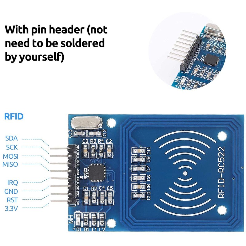 RC522 RFID Reader Module Smart IC Card Sensor Module Access