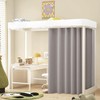 Gxi Grey Blackout Bottom Bunk Bed Curtain Privacy Canopy Single