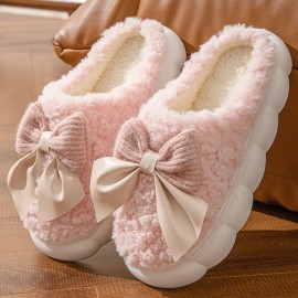 2027 NEW KJ New Popular Autumn and Winter Home Anti slip Thick Soled Plush Shoes for Indoor and Outdoor Wear Couple slippersColor: A416 pink-womens size, US Size: Size 42-43-shoes run one size small