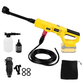 Cordless Pressure Washer Compatible with DeWalt 20V, 1000 PSI Portable Handheld Power Washer with 6 in 1 Nozzle Foam Cannon for Car Floor Fence Wall Cleaning(No Battery)