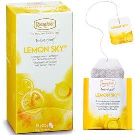 Ronnefeldt Teavelope Lemon Sky – Fruit Infusion Tea with Bright Lemon Notes – 25 Tea Bags – Caffeine Free Individually Wrapped