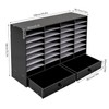 32 Compartment Desktop Literature Organizer, Adjustable Desk File Cabinet, Stackable