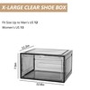 Attelite 8 Pack Shoe Boxes Clear Plastic Stackable, Upgrade Large