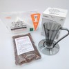 Coffee Bean Set, Flower Dripper DEEP27, Clear Black (1 Cup)