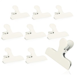 com-four® 9 x Food Storage Clips for Bags - Sealing Clips for Food Bags - Metal Sealing Clips - Bag Clips for Closing
