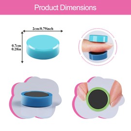ZDZBLX Fridge Magnets, 20PCS Strong Refrigerator Magnets, Small Round Magnets for Whiteboard, Fridge, Locker, Office, School, Classroom, Decorative Heavy Duty Cute Mini Magnets, Multi-Use Magnetic Set