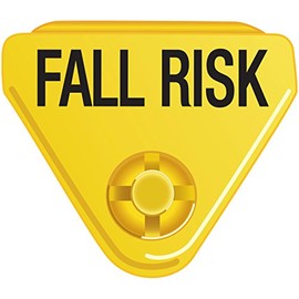 IN-A-SNAP WBCLASP-BFR3 Alert Bands Clasp, Plastic,"Fall Risk" Embedded Print, Interleaving Design, State Standardization X, Adult/Pediatric, Yellow (Pack of 250)