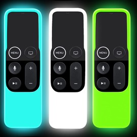3 Pack Cases Compatible with Apple TV 4K/ 4th Gen Remote Light Weight Anti-Slip Shock Proof Silicone Cover for Controller for Apple TV Siri Remote
