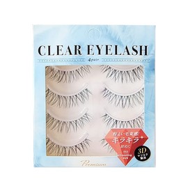 CLEAR EYELASH False Eyelashes, Natural Pineapple Formula, 4 Pairs (Dazzling Eye)