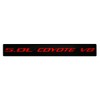 5.0L Coyote V8 RED on Black Highly Polished Real Aluminum