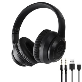 DAILJMON Noise Cancelling Headphones Wireless Bluethooth V5.3,Foldable over ear headphones with Dual 40MM Big Spearker HiFi Stereo Sound Deep Bass,60H Playtime Wireless Headset for PC Cellphone(Black)