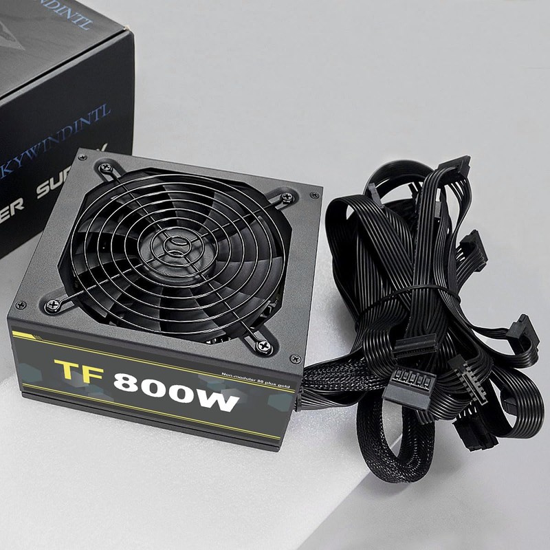 800W Power Supply Full Voltage 100-240V Active PFC Gaming PSU
