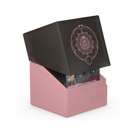 Ultimate Guard Exclusive Boulder Druidic Secrets 100+ Deck Case for 100 Double-Sleeved TCG Cards, Fatum, Safe & Durable Storage for Trading Card Games, Pink