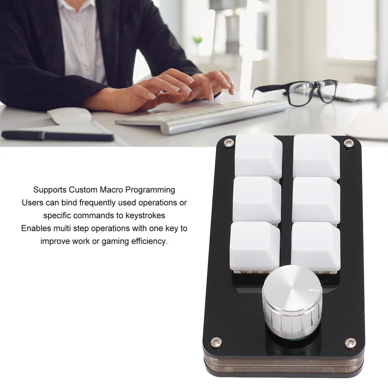 Mini 6 Key Keypad with Knob Custom Programming Hot Swappable