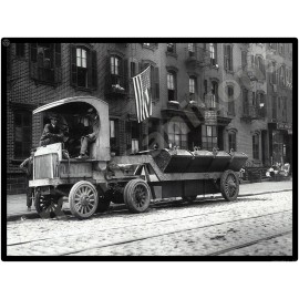 1915 General Vehicle Co. Gas Electric Garbage Truck New Metal Sign