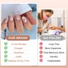 Viugex 30Pcs Press on Nails Short Oval, Glossy French White