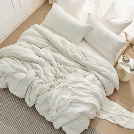 Coma Inducer Summertime Thick Oversized Queen Comforter Set - White Onyx