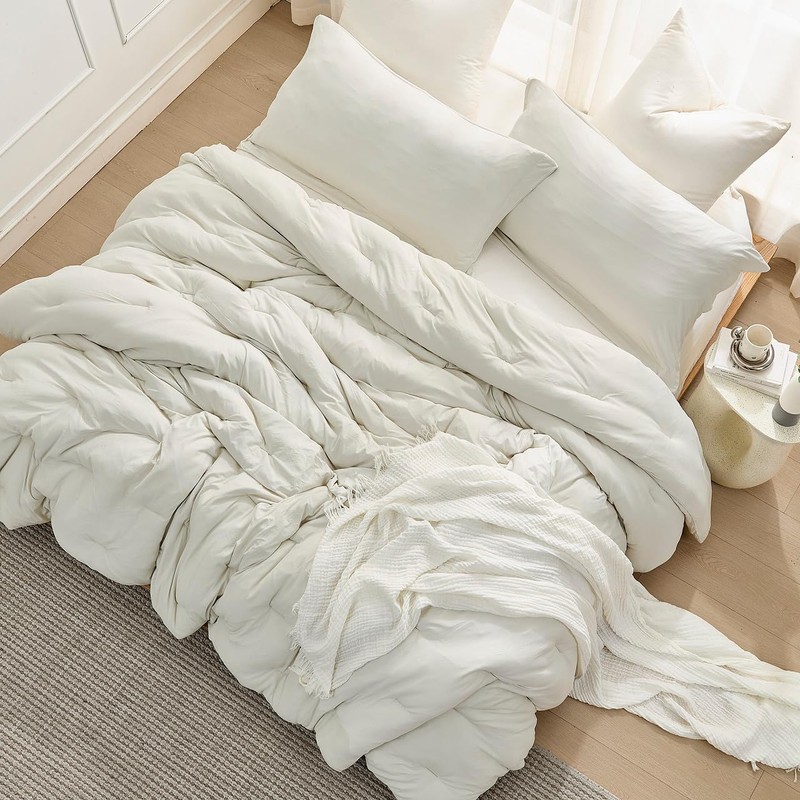 Coma Inducer Summertime Thick Oversized Queen Comforter Set - White