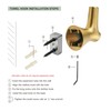 5 Pack Towel Hooks Champagne Bronze Coat Hooks, Zinc Alloy