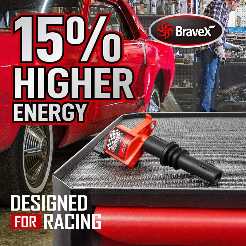 Bravex Straight Boot Ignition Coils 15% More Energy F-150 for