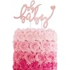 Baby Shower Cake Topper Rose Gold -"OH BABY" - 6.5"